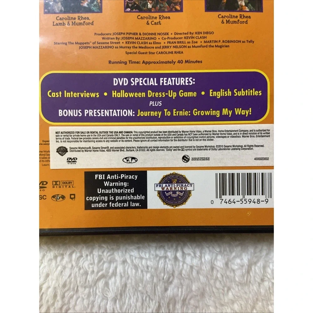 Sesame‎ Street A Magical Halloween Adventure DVD Caroline Rhea Muppets Elmo
